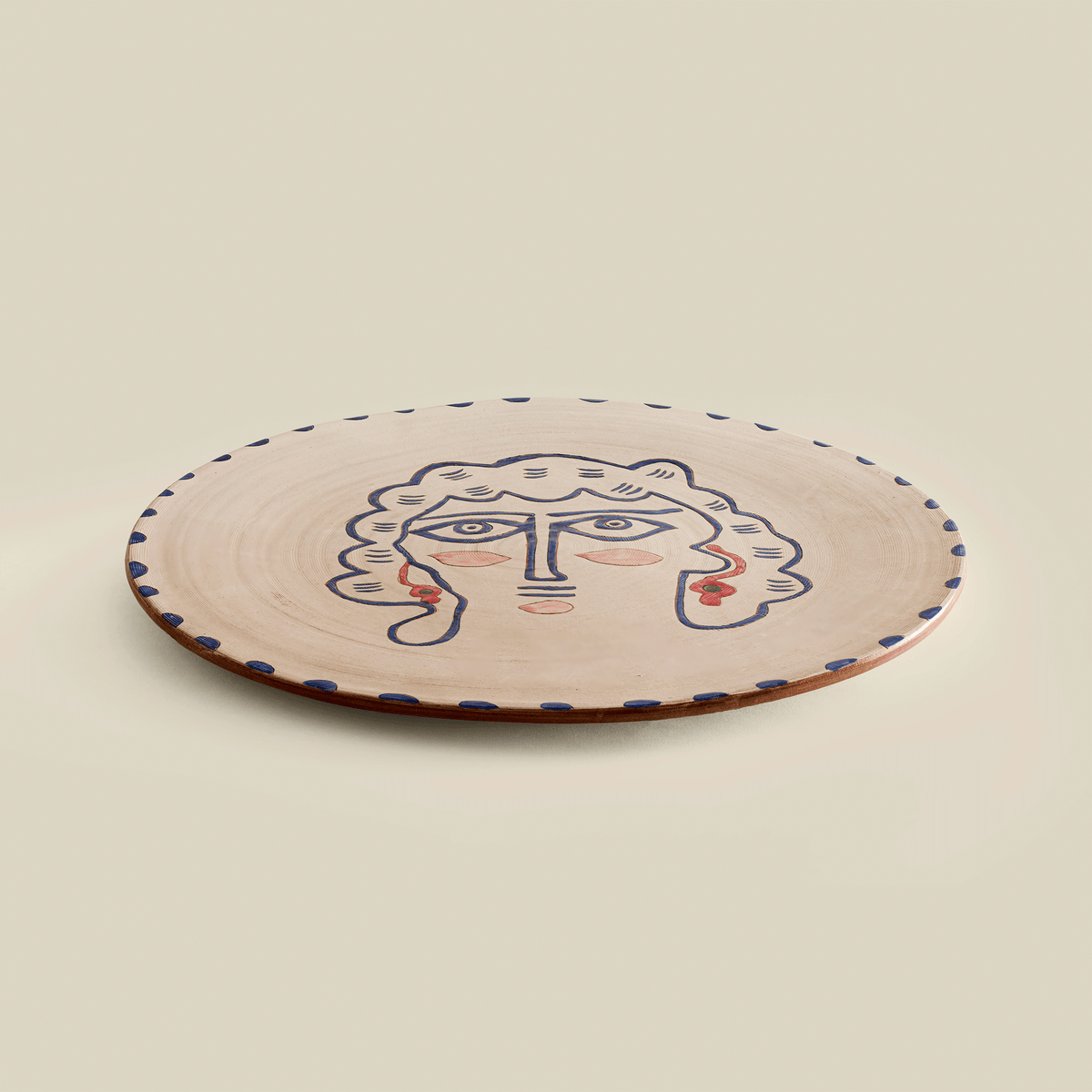 Marina Hand-Painted Fayoum Pottery Platter