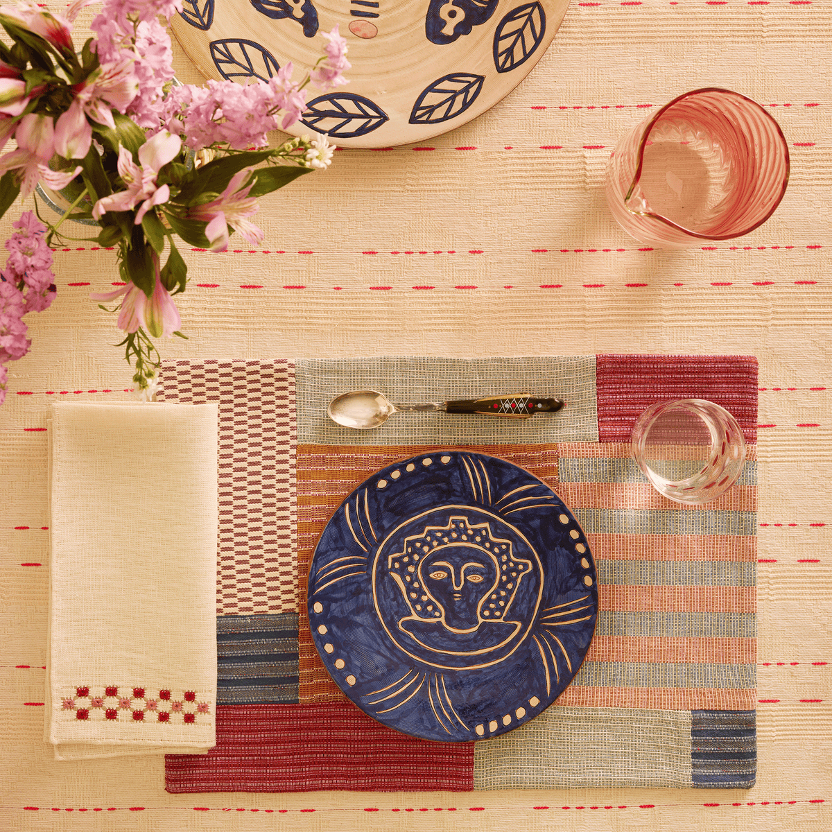 Byzantine Hand-Embroidered Linen Napkin (Set Of 2)