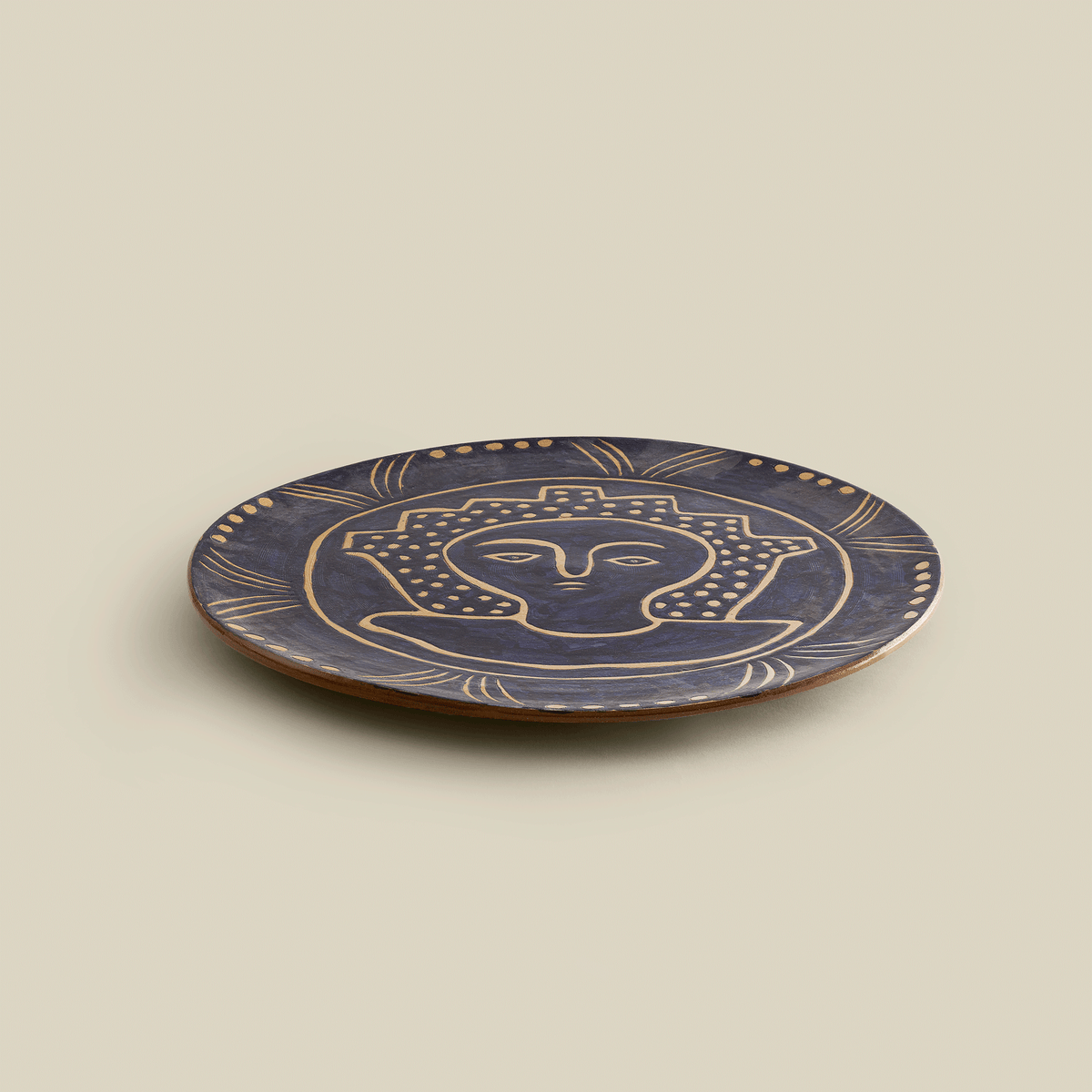 Taya Hand-Painted Fayoum Pottery Platter