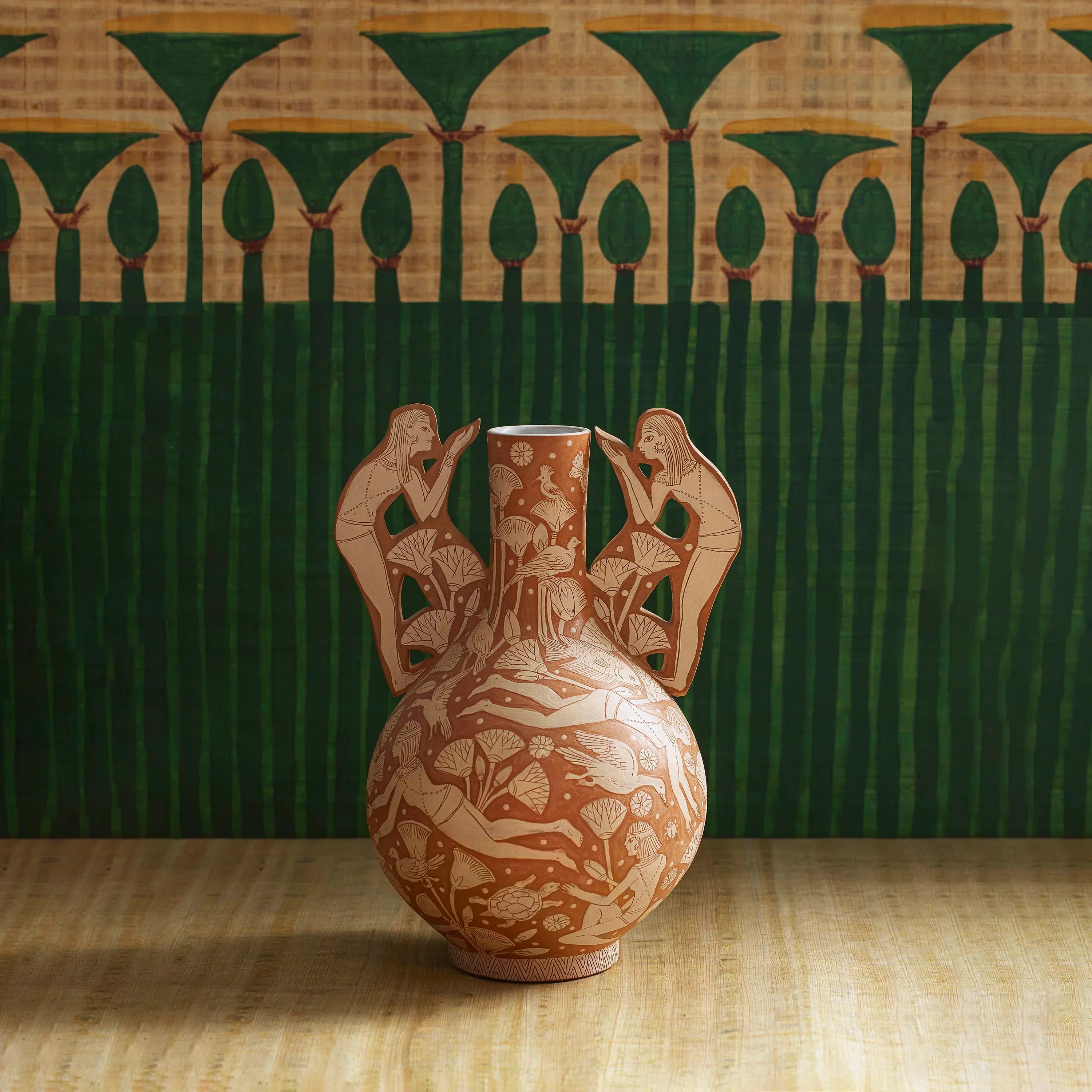 Nile Swimmers Vase