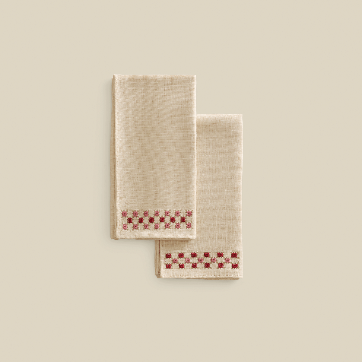 Byzantine Hand-Embroidered Linen Napkin (Set Of 2)