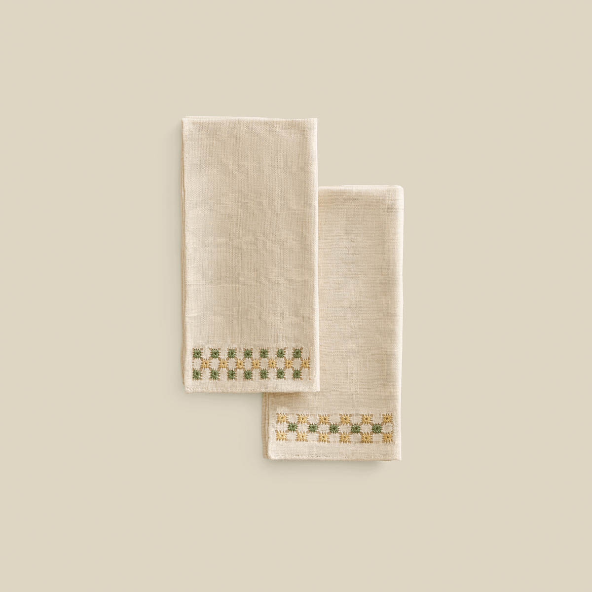 Byzantine Hand-Embroidered Linen Napkin (Set Of 2)
