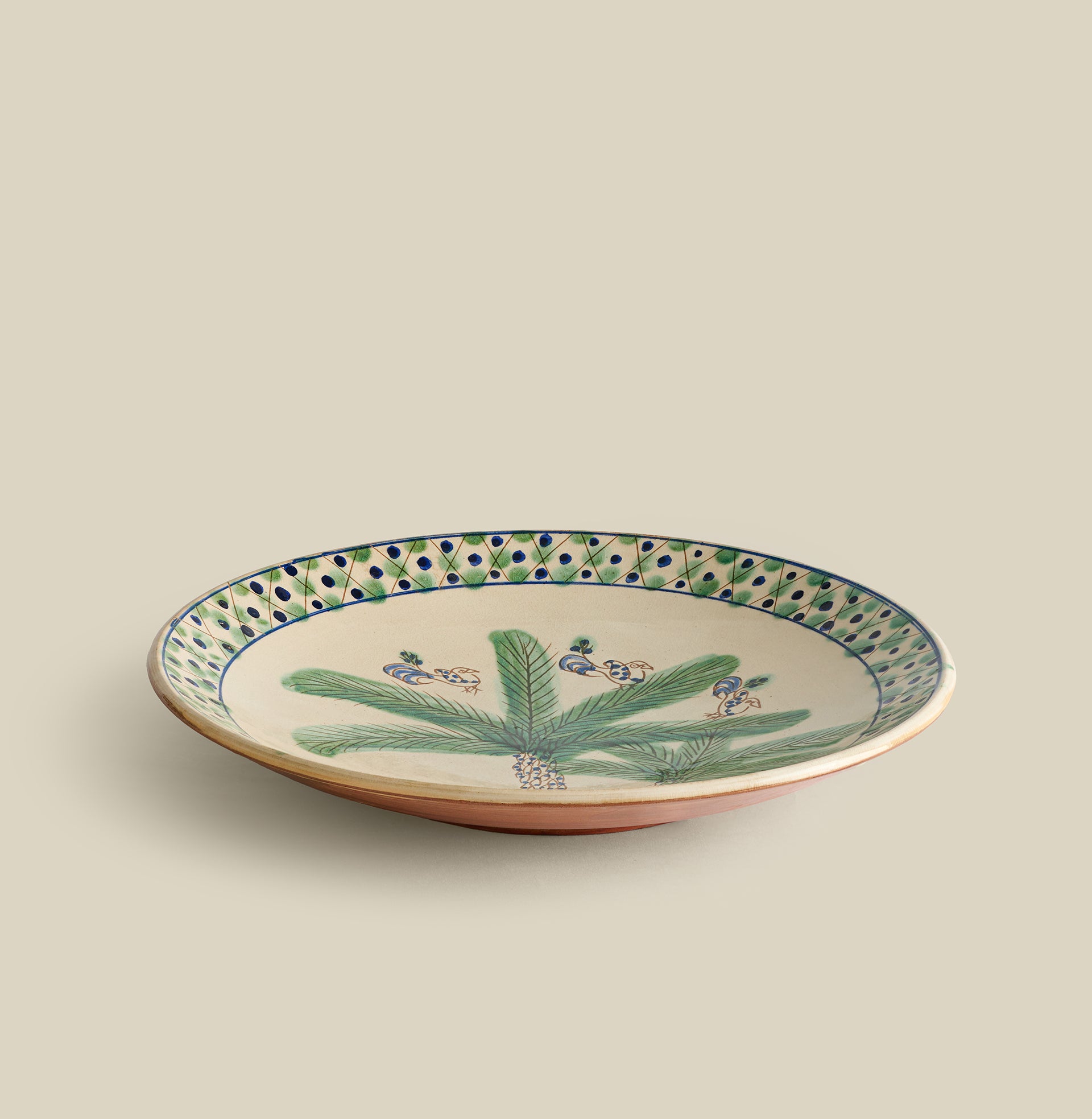 Chatter Hand-Painted Fayoum Pottery Serving Platter