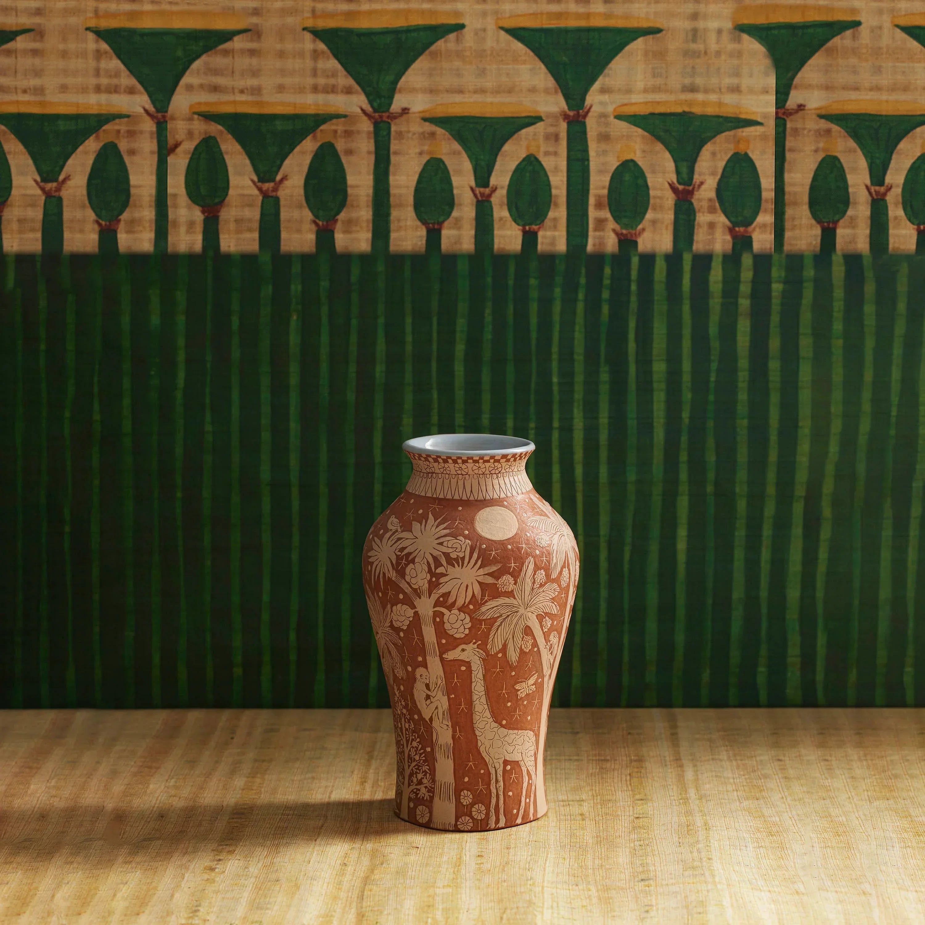 Giraffe in Moonlight Vase