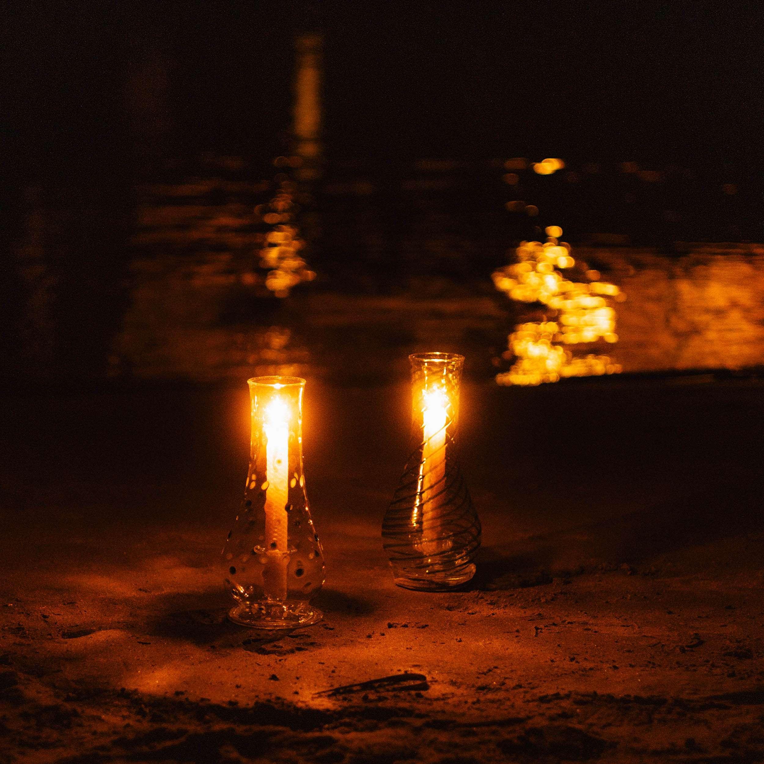 Swirly Hurricane Candle Holder