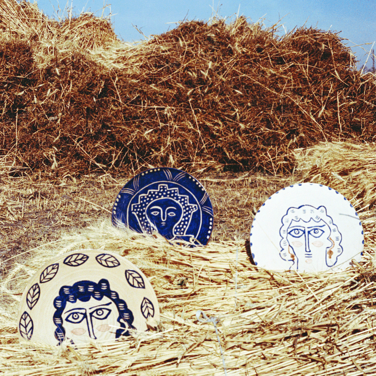 Taya Hand-Painted Fayoum Pottery Platter