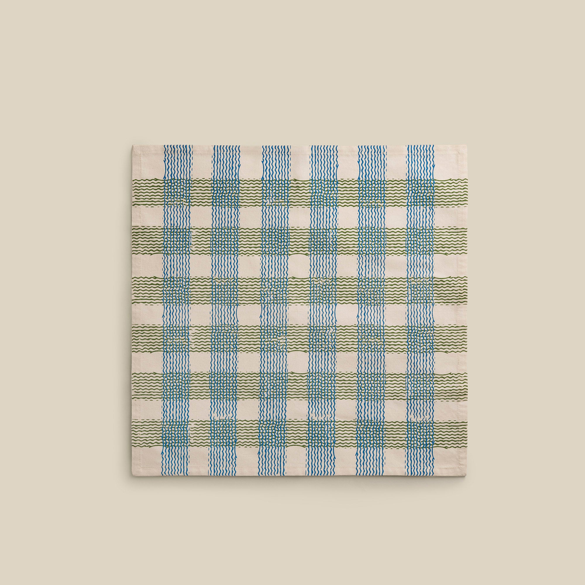 Curly Hand-Printed Cotton Napkin (Set of 2)