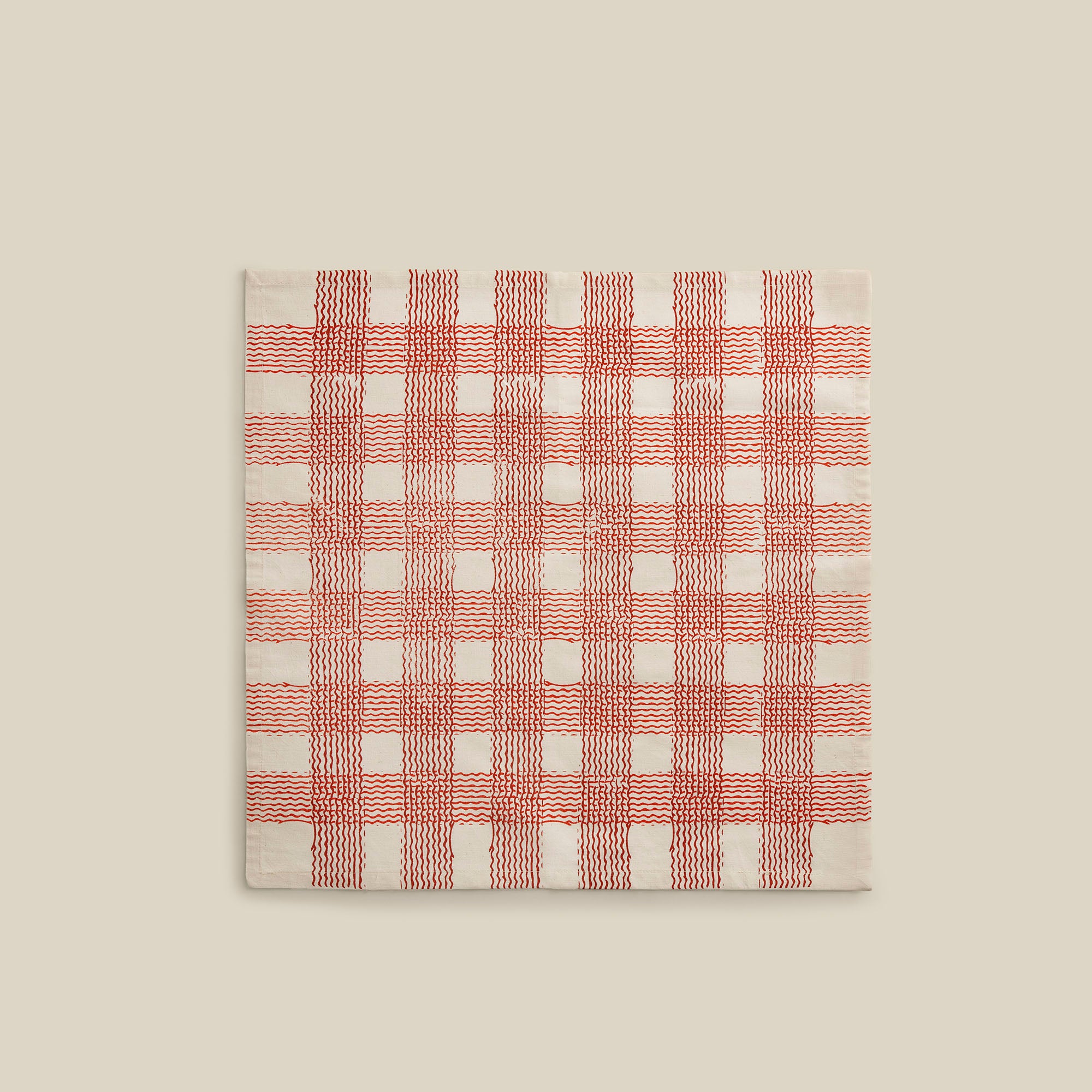 Curly Hand-Printed Cotton Napkin (Set of 2)