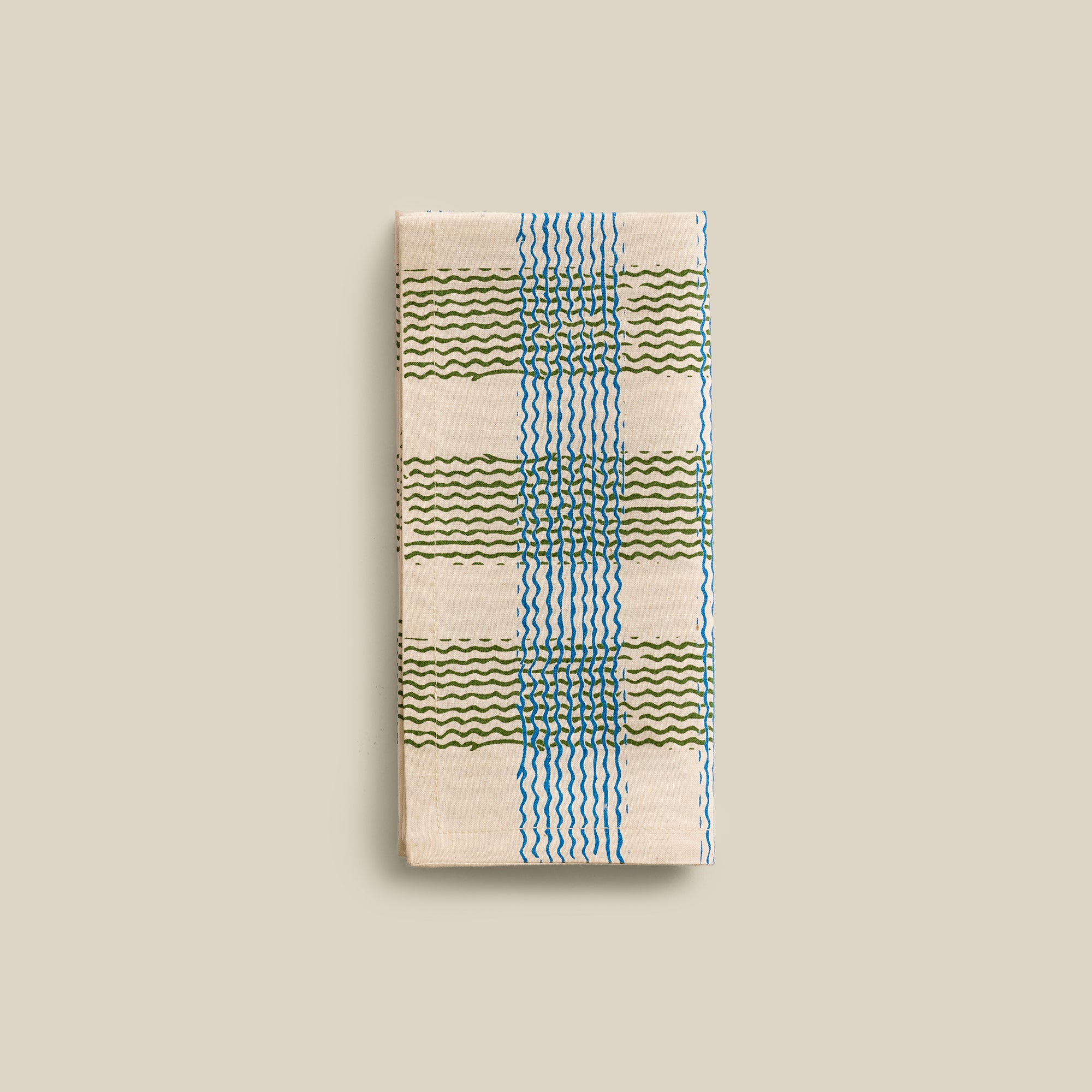 Curly Hand-Printed Cotton Napkin (Set of 2)
