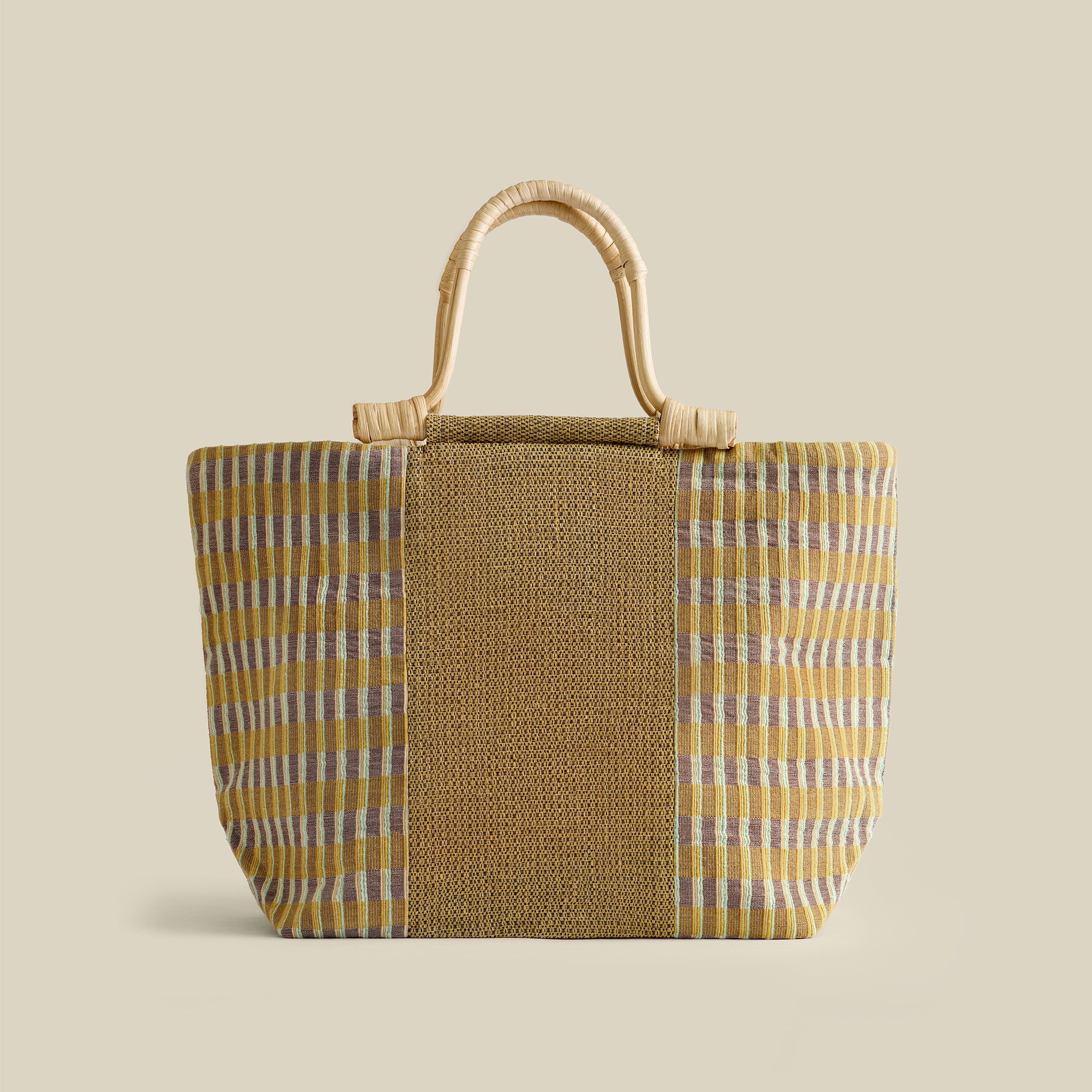 Akhmim Patchwork Cotton Beach Bag