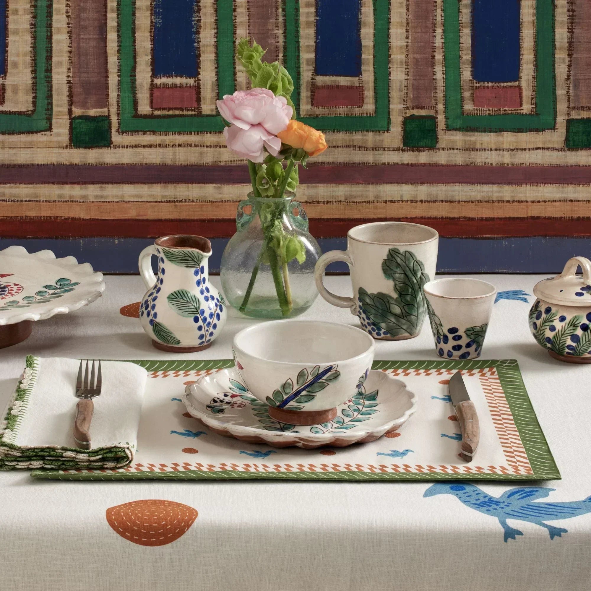 Dotty Bird Tablecloth