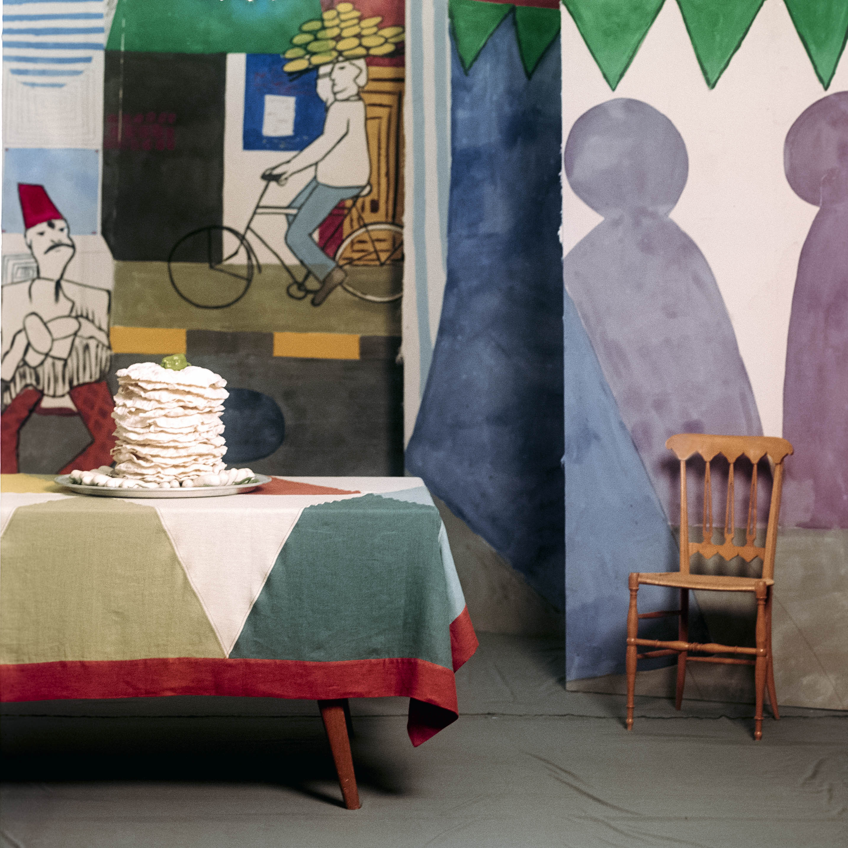 Harlequin Tablecloth in Patchwork Linen