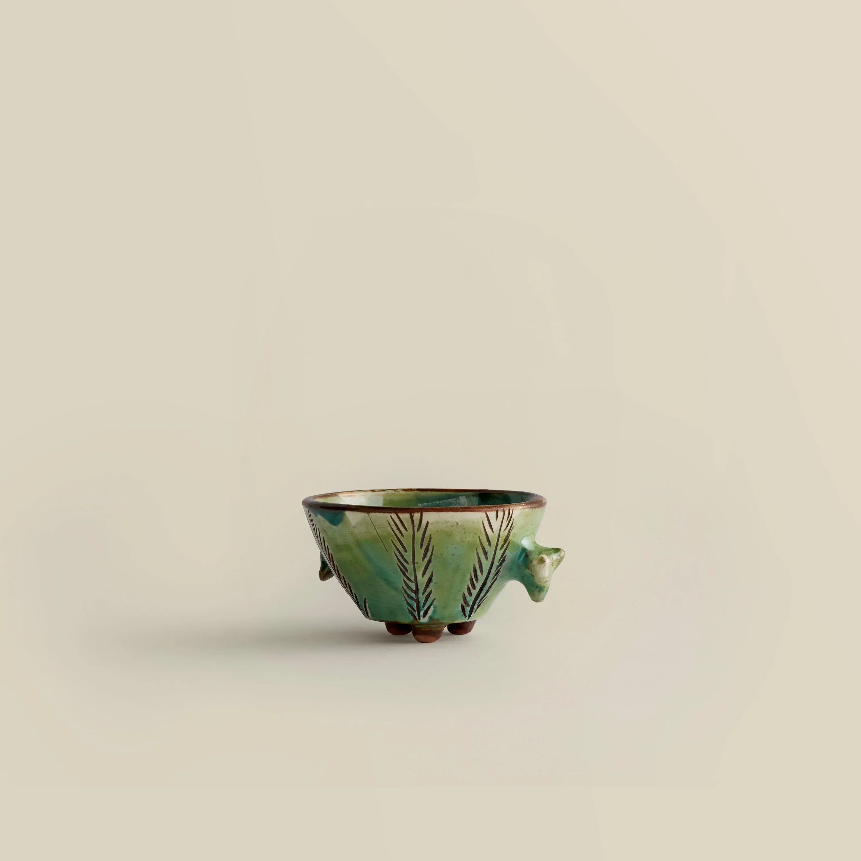 Fields Hand-Painted Fayoum Pottery Bowl
