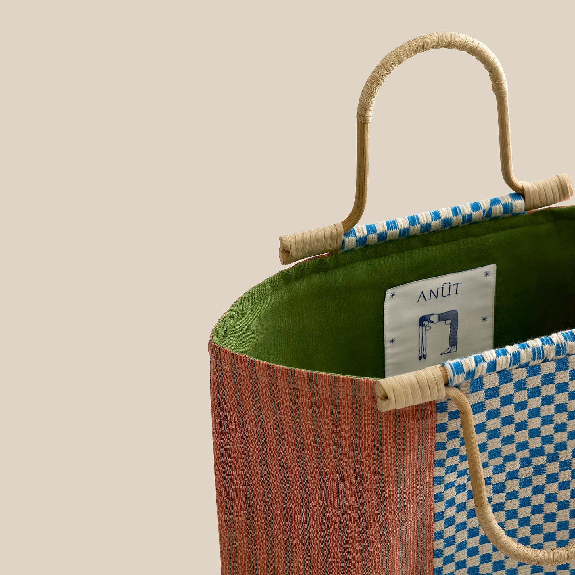 Akhmim Patchwork Cotton Beach Bag