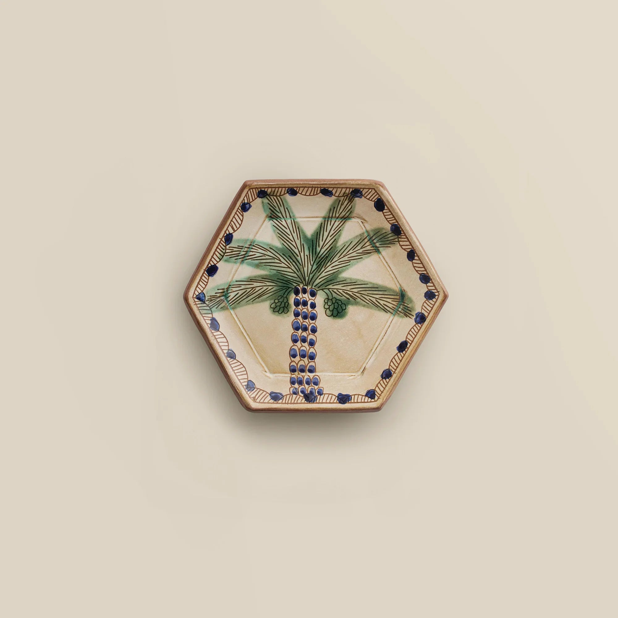 Royal Palm Hexagon Dessert Plate (Set of 2)
