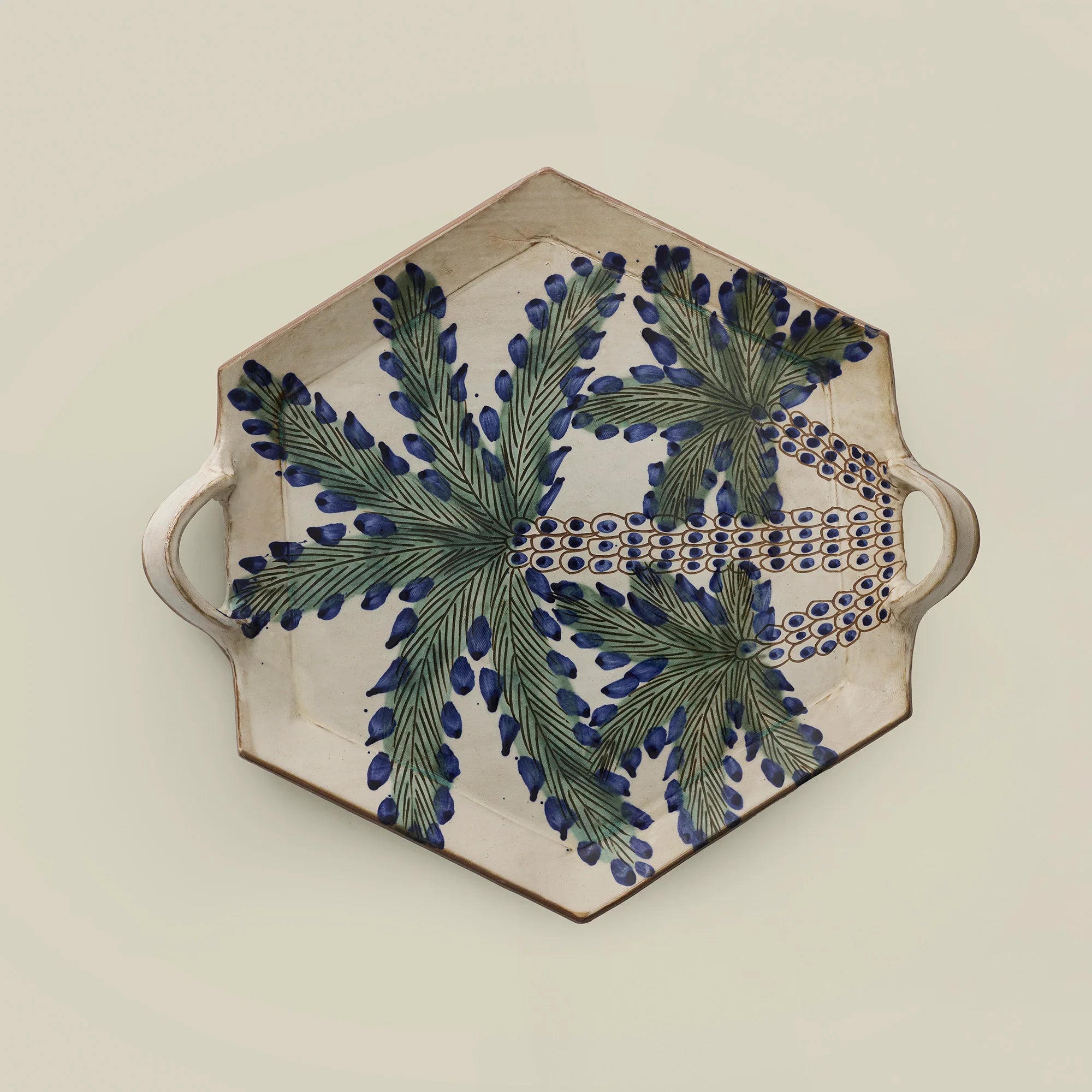 Palm Trio Hexagon Tray