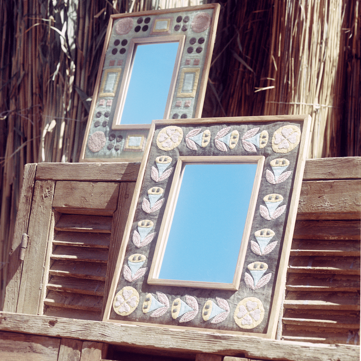 Lotus Patchwork Mirror