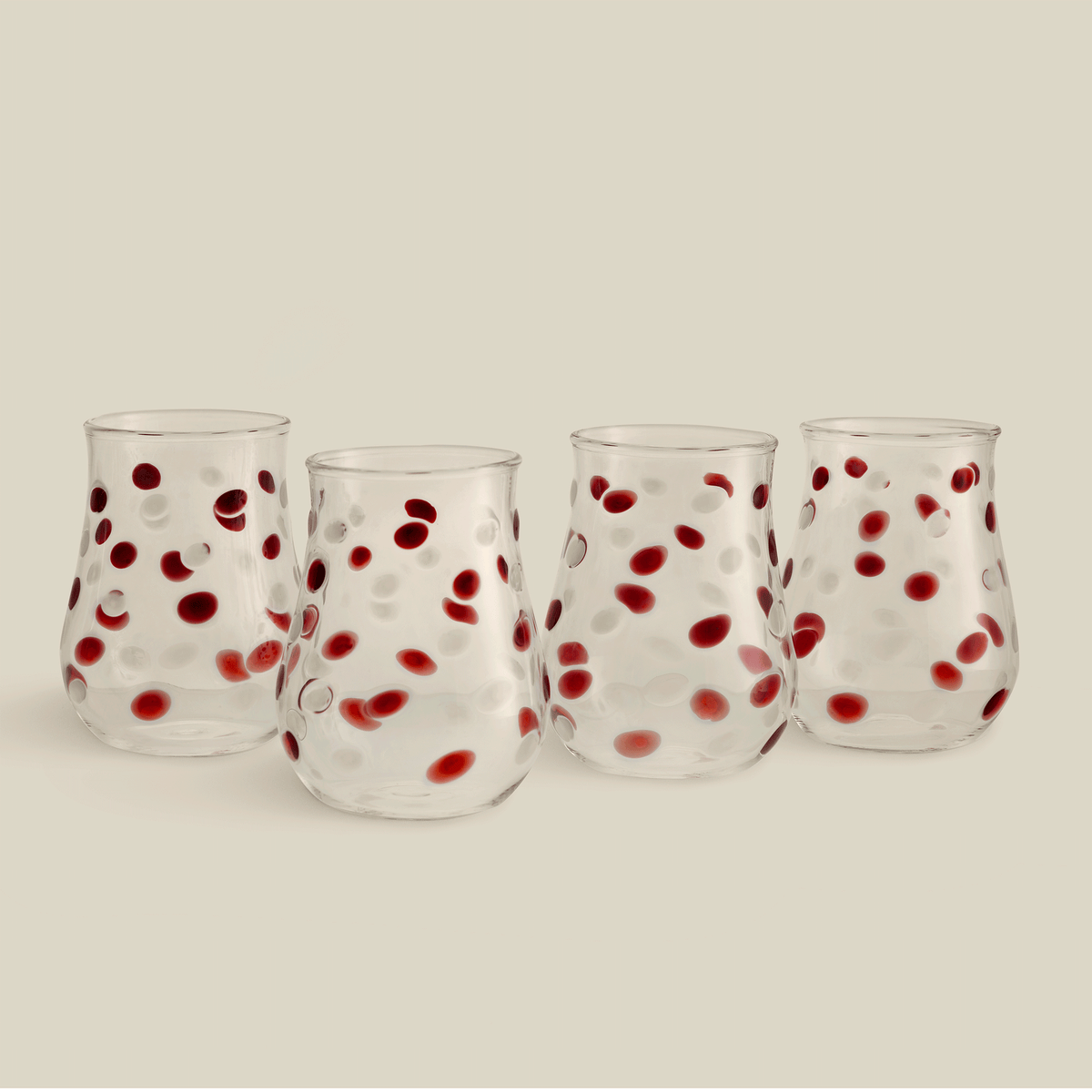 Dotty Hand-Blown Glass Tumbler (Set Of 4)