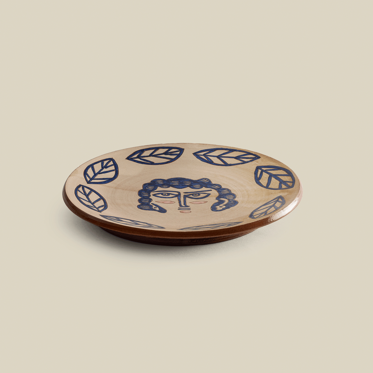 Damiana Hand-Painted Fayoum Pottery Dessert Plate (Set Of 2)