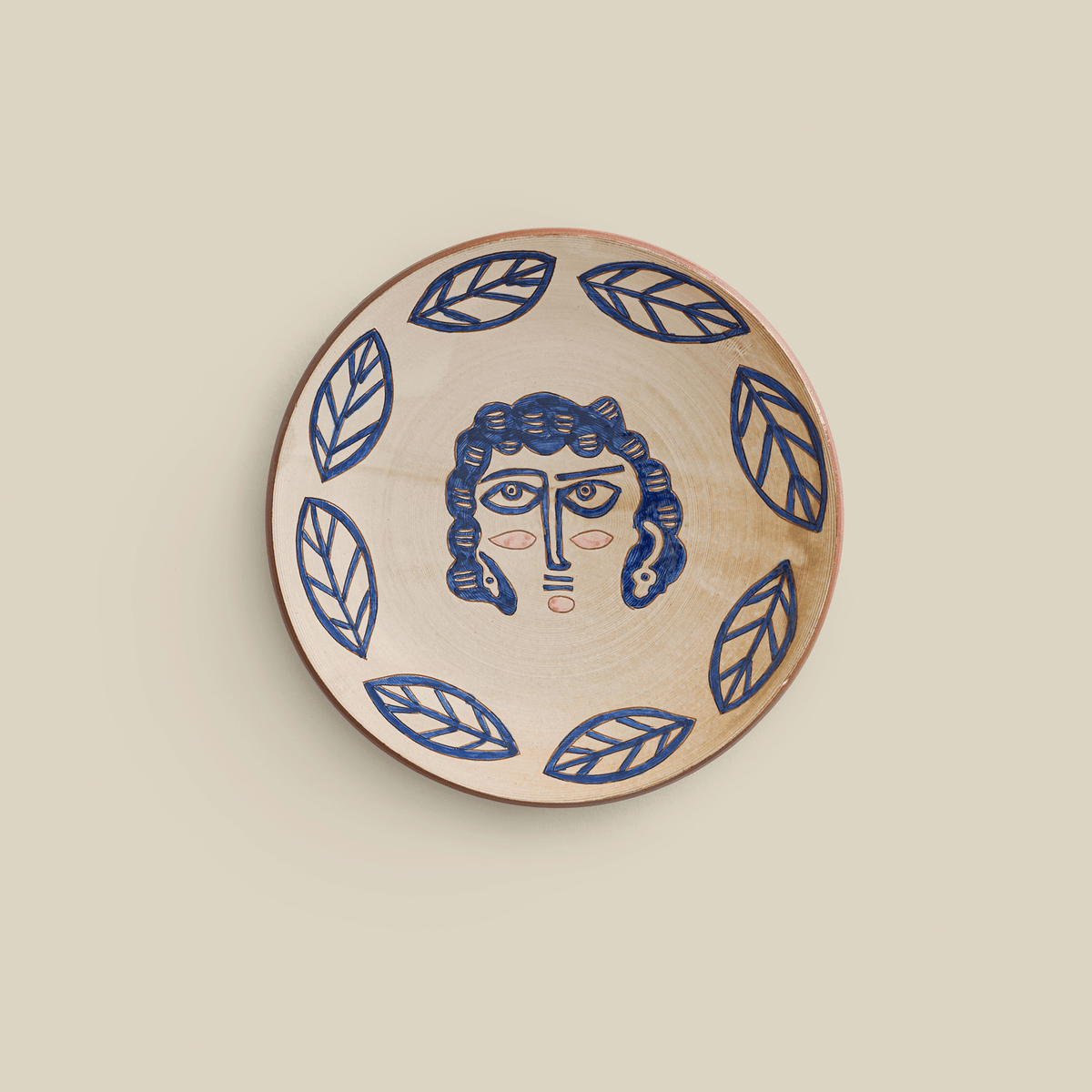 Damiana Hand-Painted Fayoum Pottery Dessert Plate (Set Of 2)