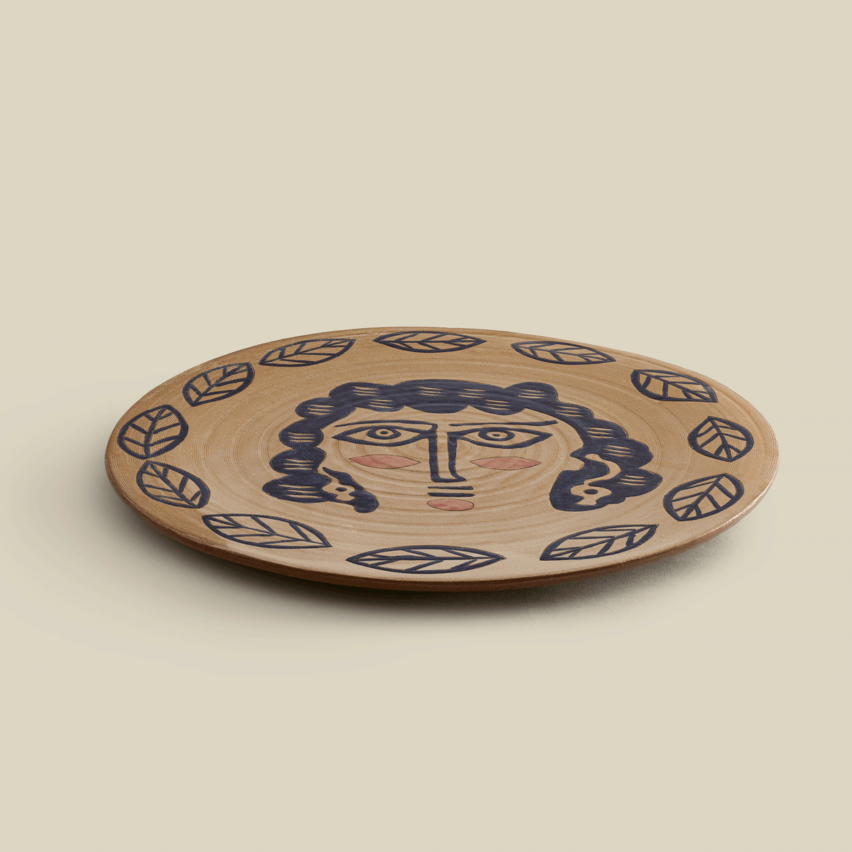 Damiana Hand-Painted Fayoum Pottery Platter