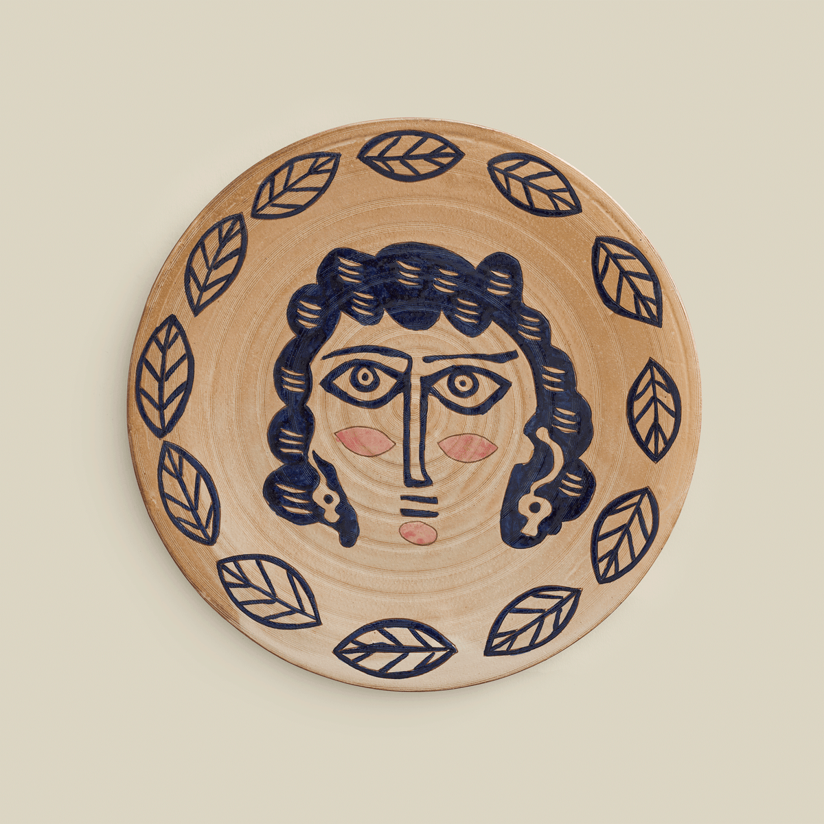 Damiana Hand-Painted Fayoum Pottery Platter