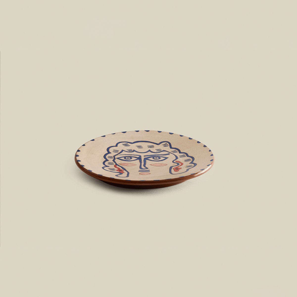 Marina Hand-Painted Fayoum Pottery Dessert Plate (Set Of 2)