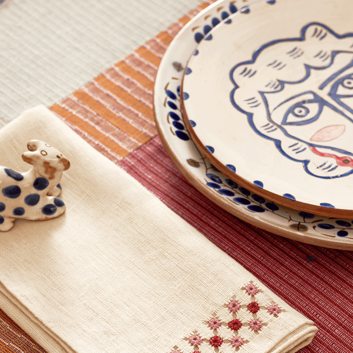 BNDL-Marina Hand-Painted Fayoum Pottery Dessert Plate