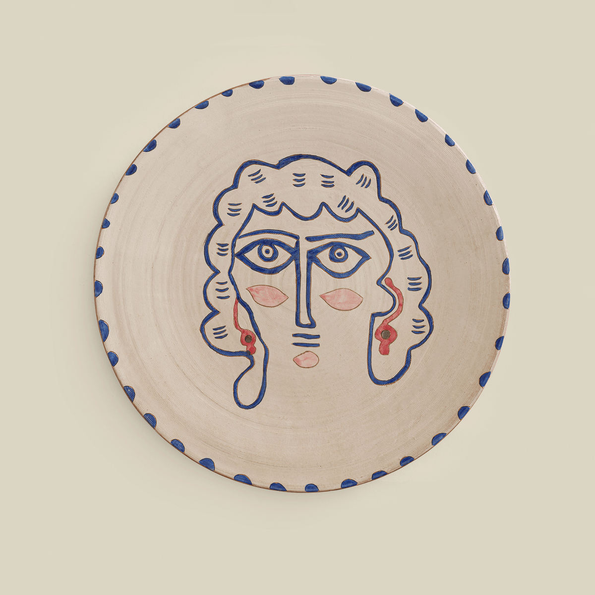 Marina Hand-Painted Fayoum Pottery Platter