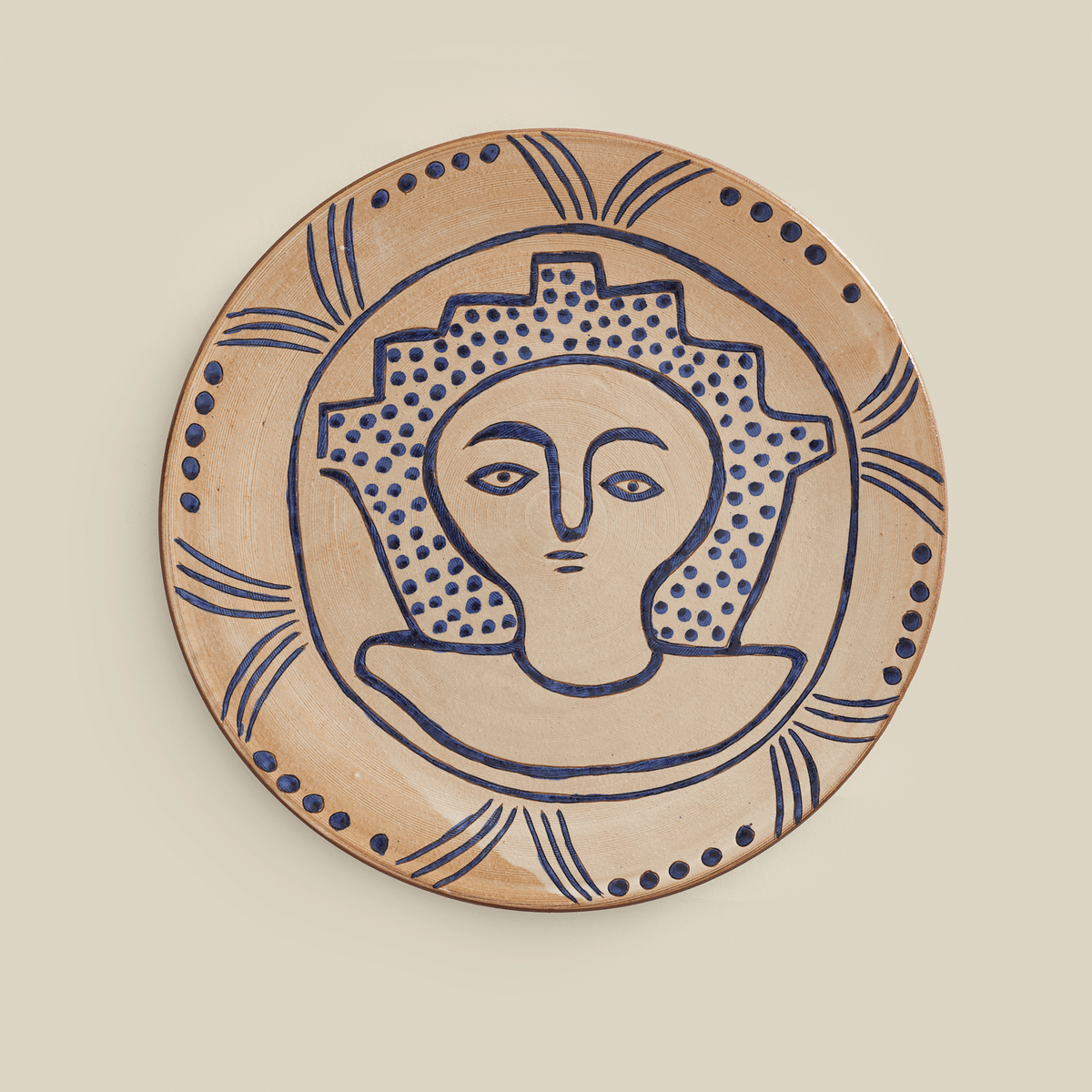 Taya Hand-Painted Fayoum Pottery Platter