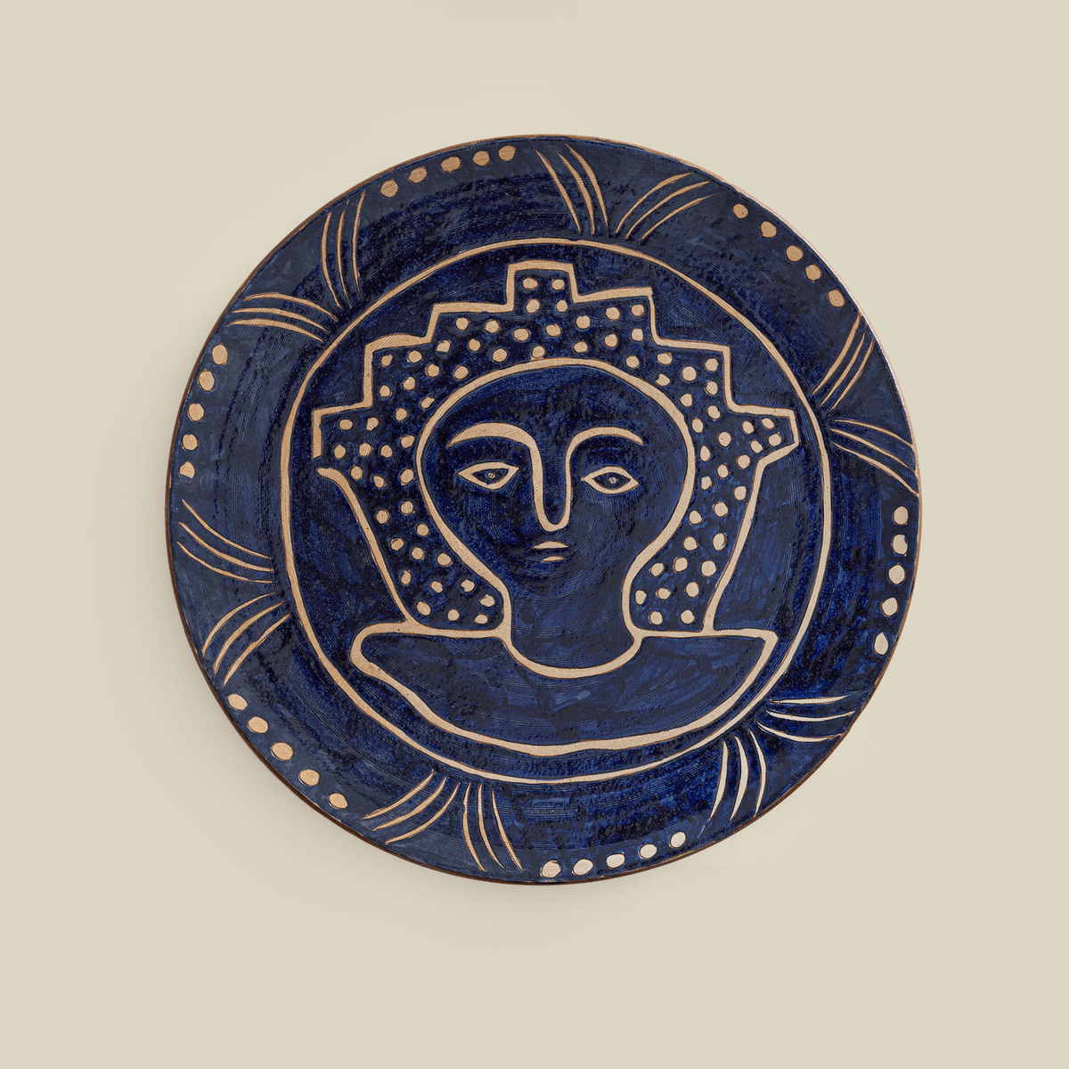 Taya Hand-Painted Fayoum Pottery Platter