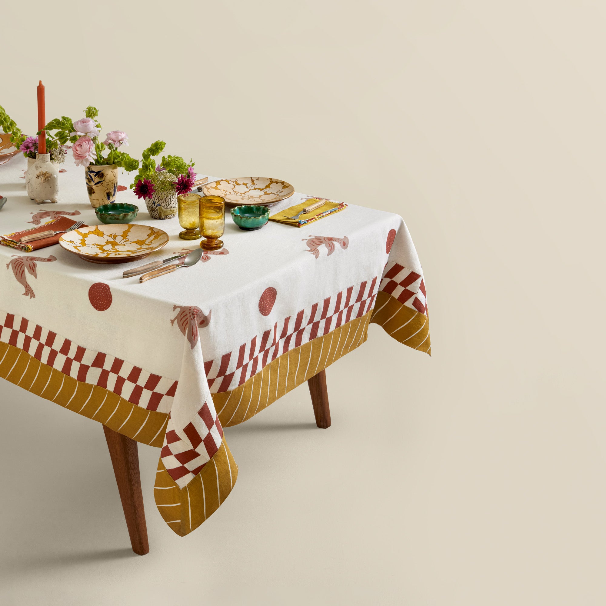 Dotty Bird Tablecloth