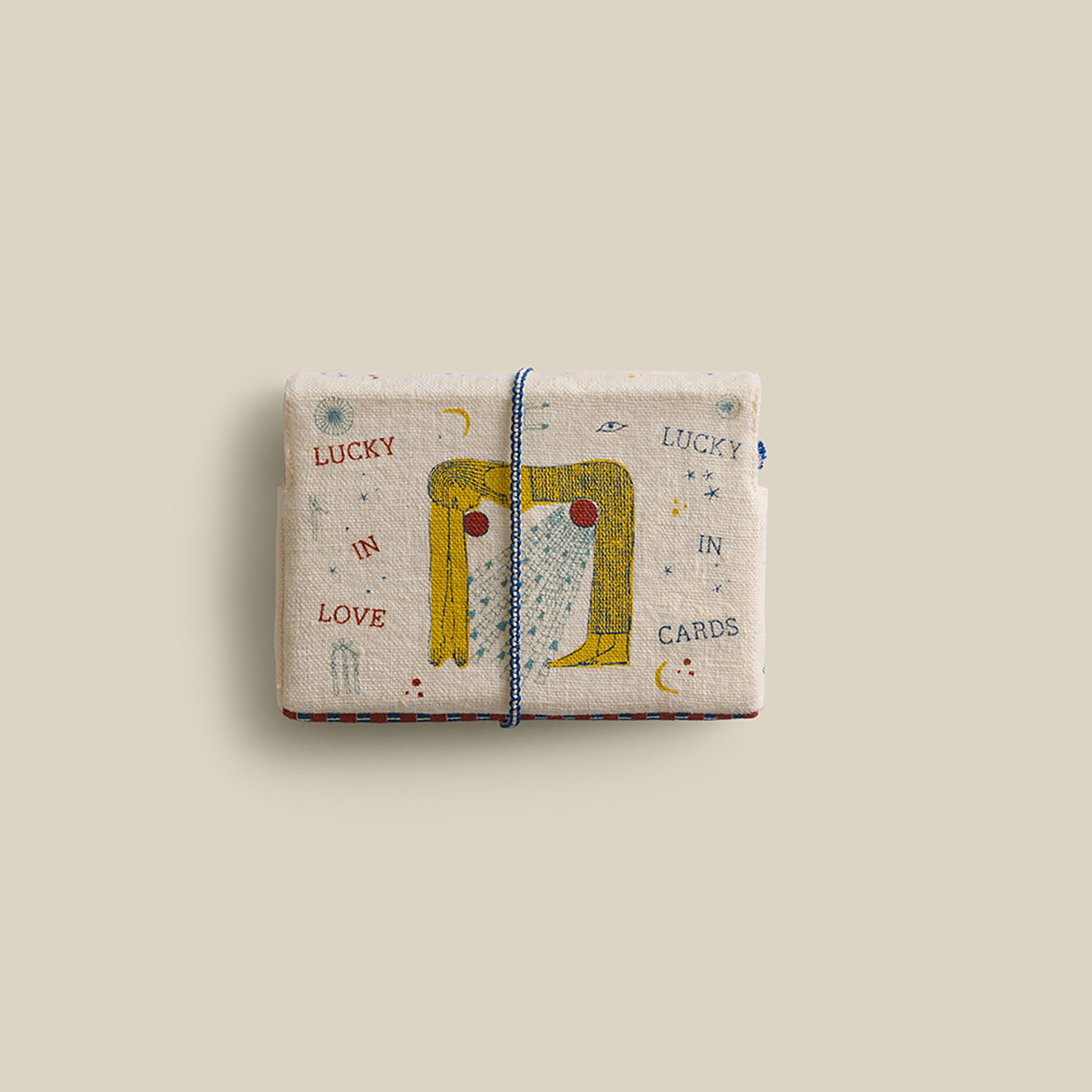 Khufu Playing Cards with Hand-Embroidered Cover