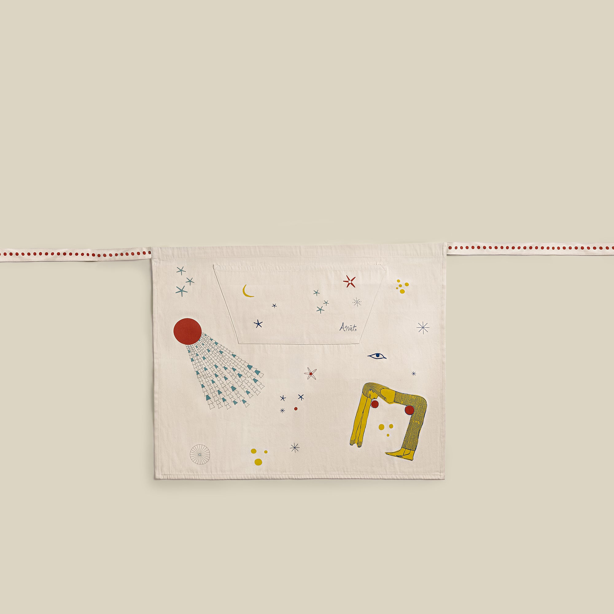 Stellar Hand-Printed Cotton Apron