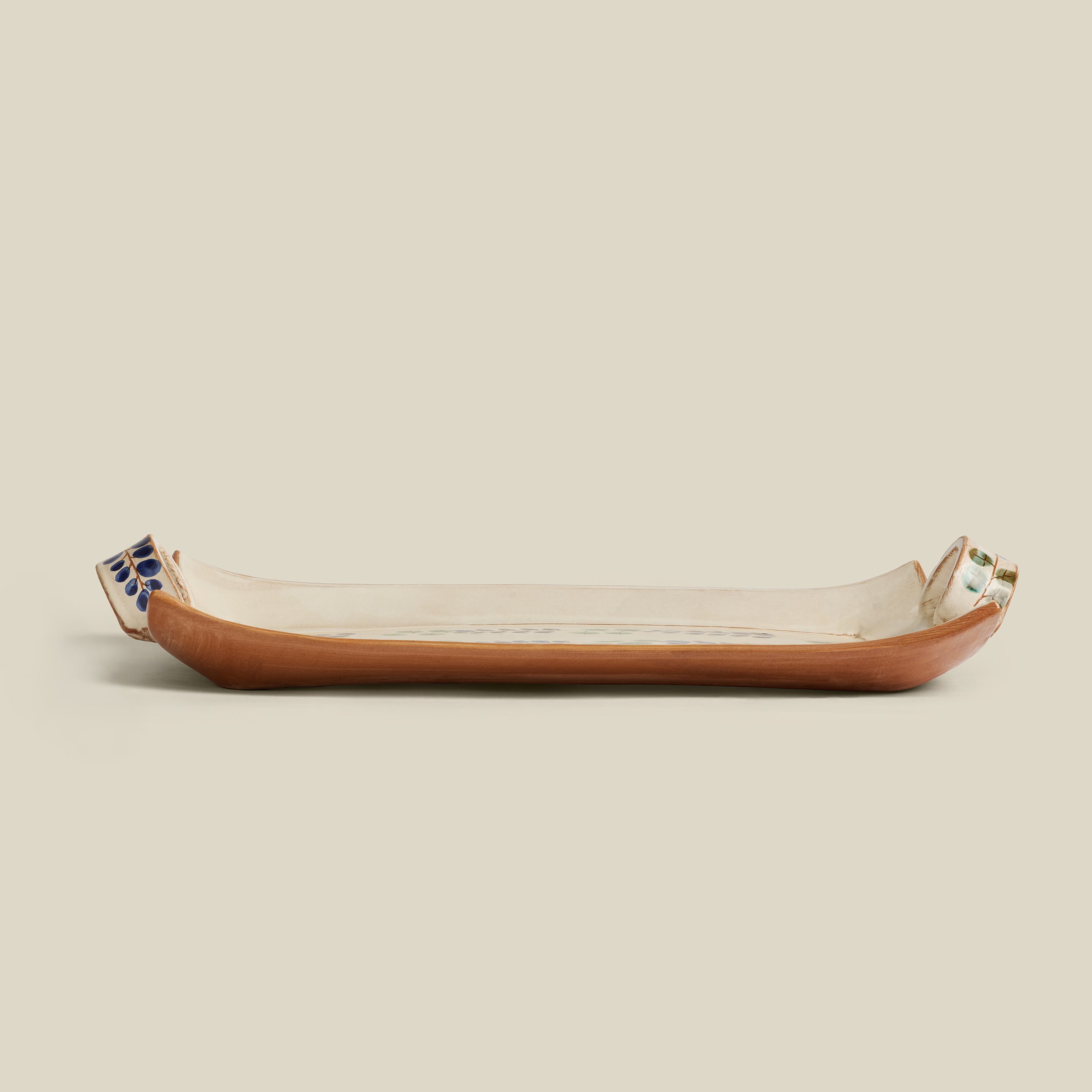 Luxor Vine Hand-Painted Fayoum Pottery Tray