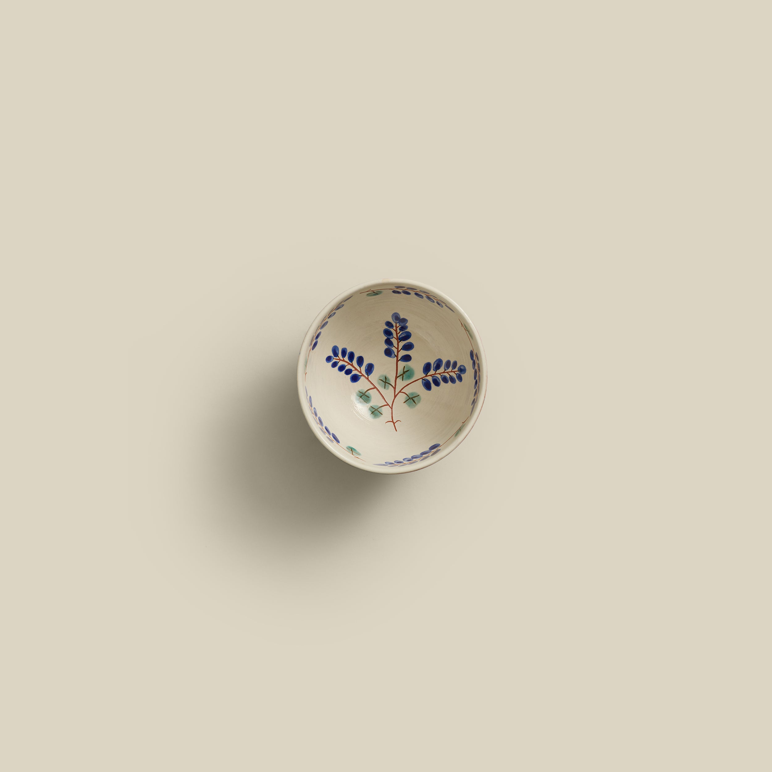 Luxor Vine Hand-Painted Fayoum Pottery Bowl