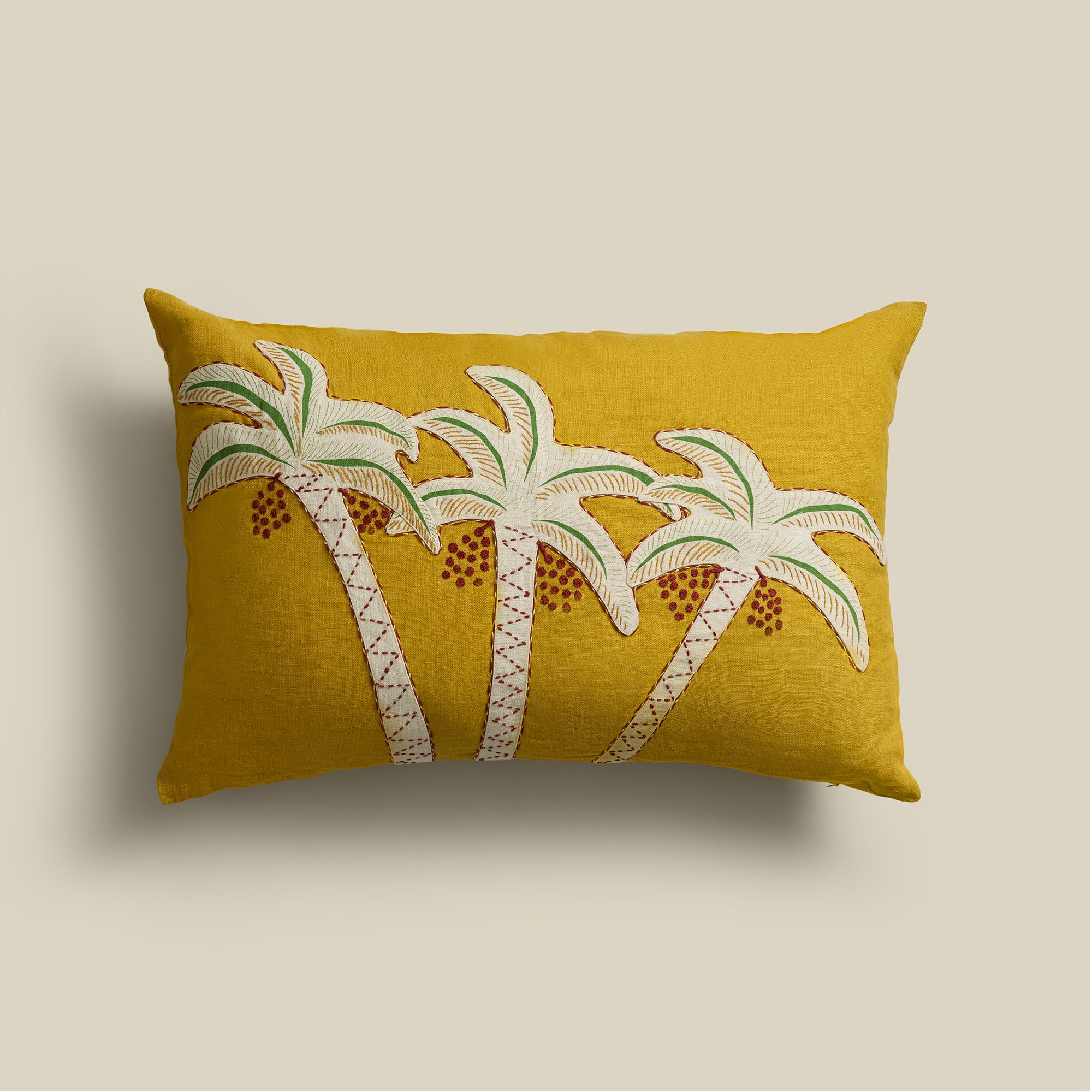 Oasis Patchwork Linen Cushion Cover