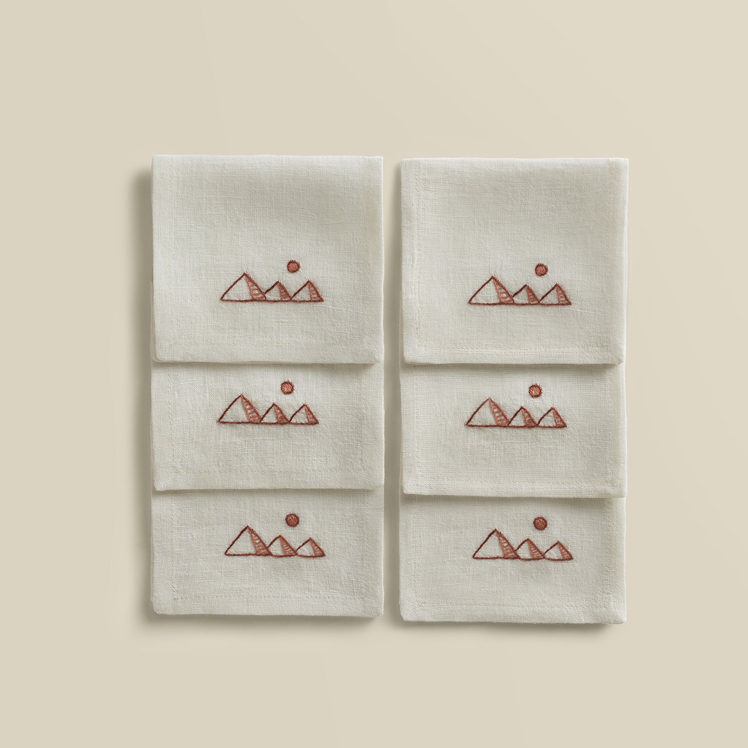 Pyramids Cocktail Napkins (Set of 6)