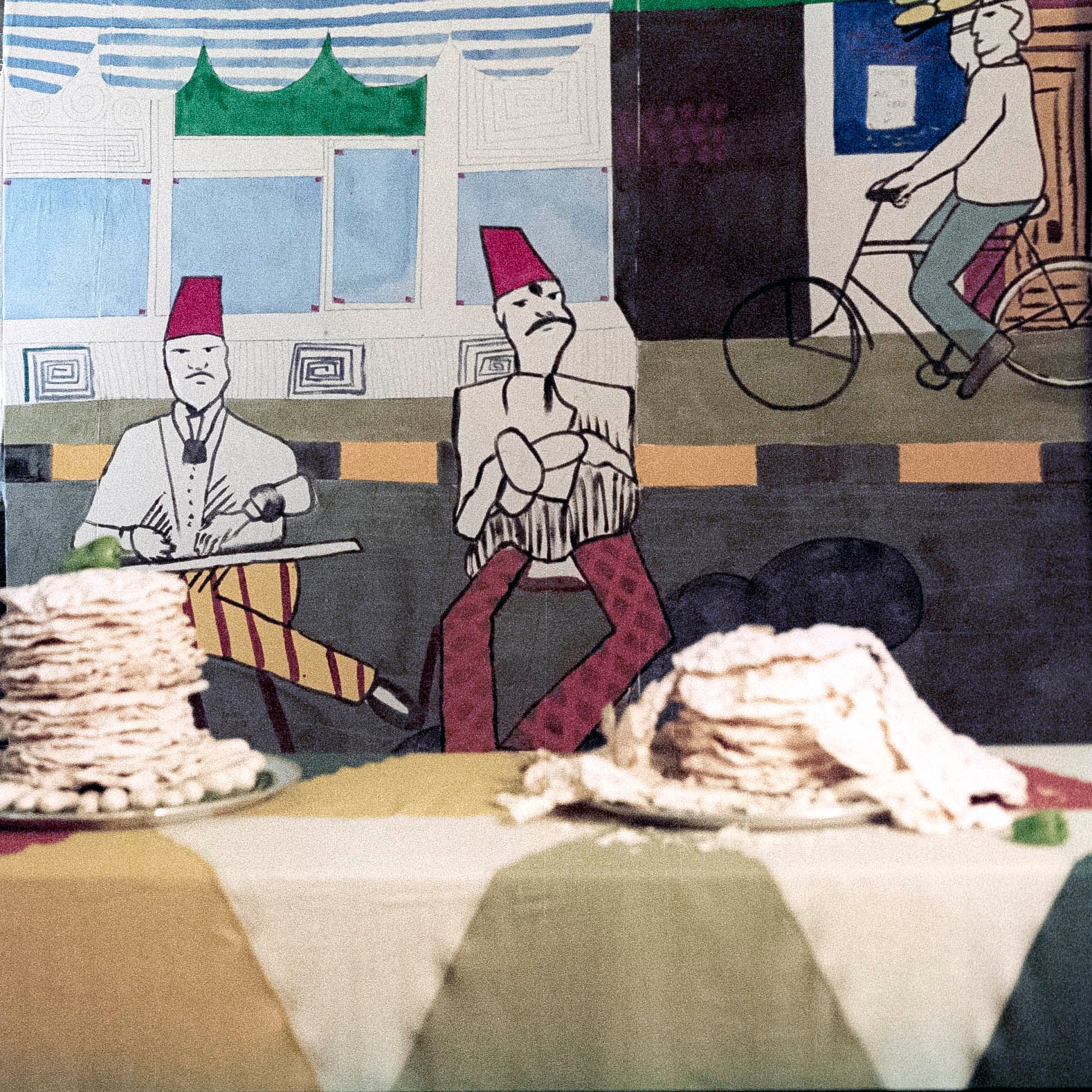 Harlequin Tablecloth in Patchwork Linen