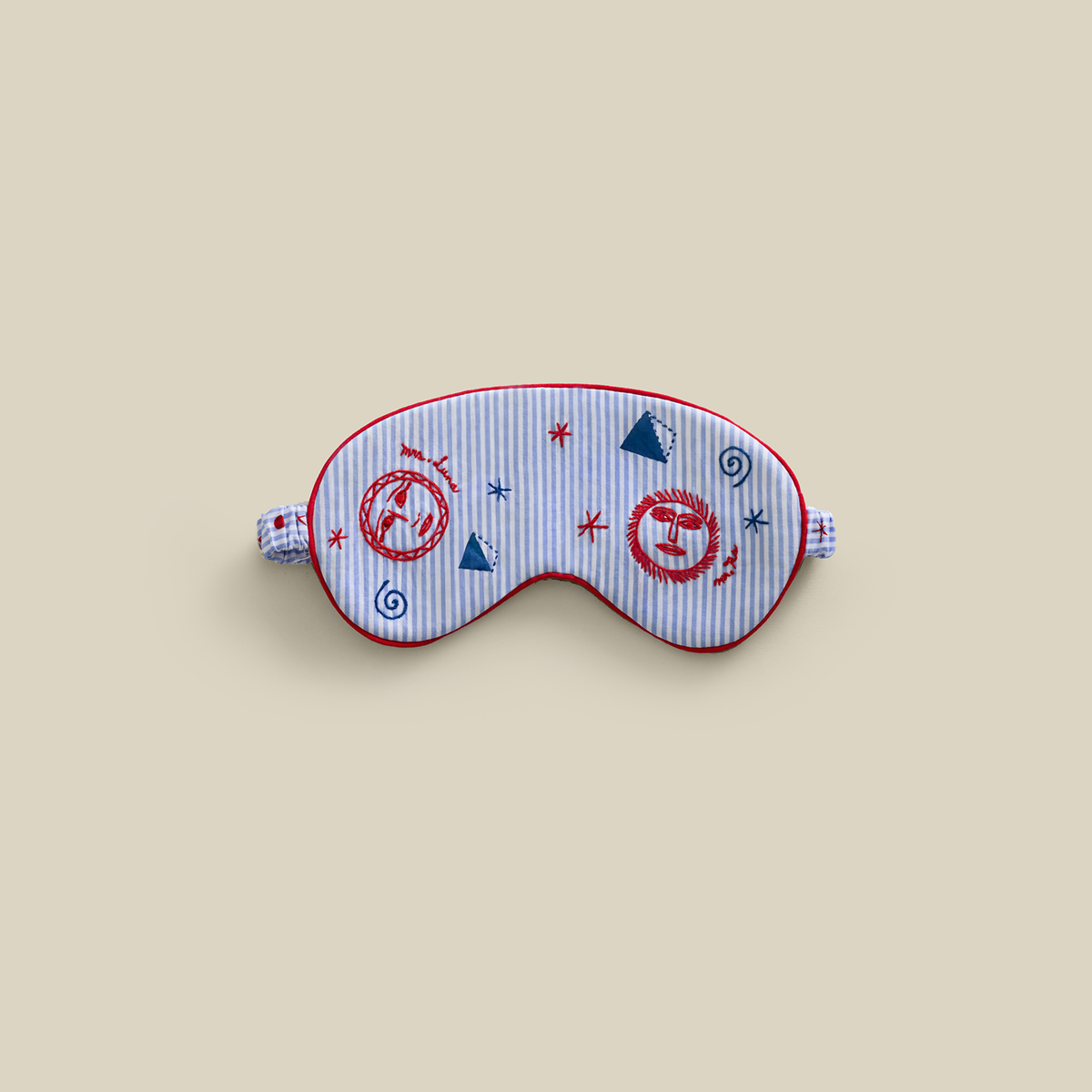 Mr Ra Hand-Embroidered Cotton Eye Mask