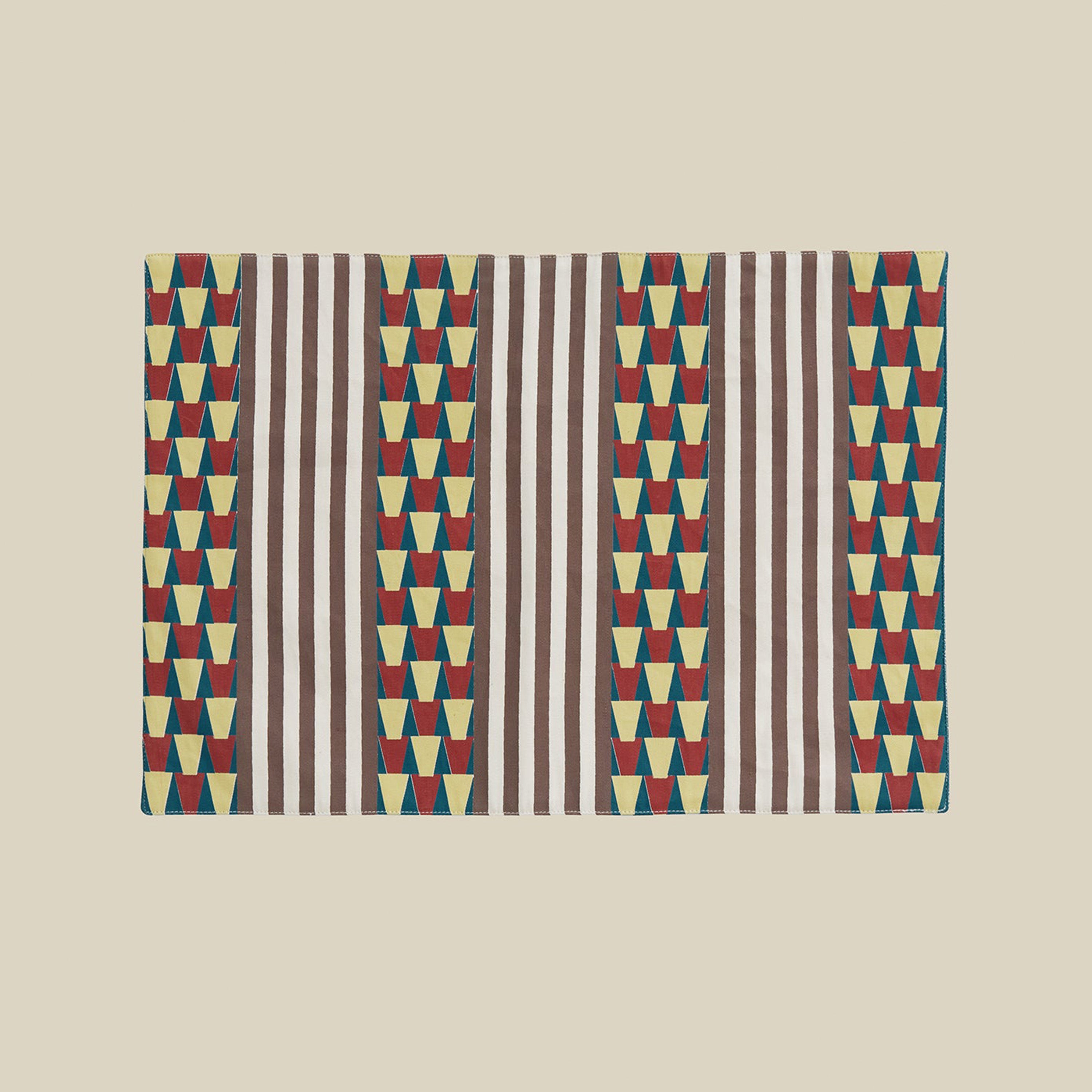 Tassels Hand-Printed Cotton Placemat (Set of 6)