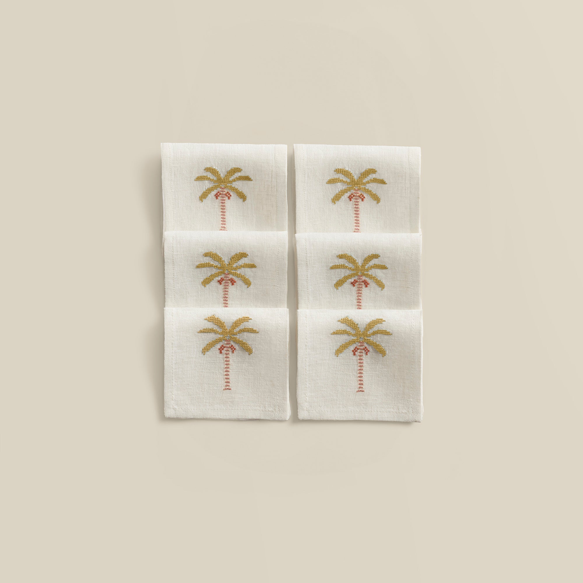 Date Palm Cocktail Napkin (Set of 6)